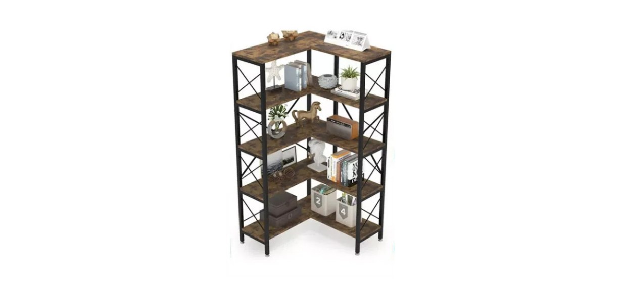 17 Stories Jaystin Iron Corner Bookcase