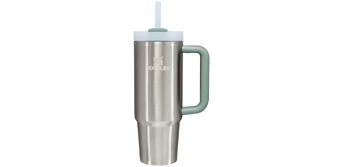 Stanley Quencher H2.0 Tumbler with Handle and Straw 30 oz in Stainless Steel Shale Stanley Quencher H2.0 Tumbler with Handle and Straw 30 oz in Stainless Steel Shale