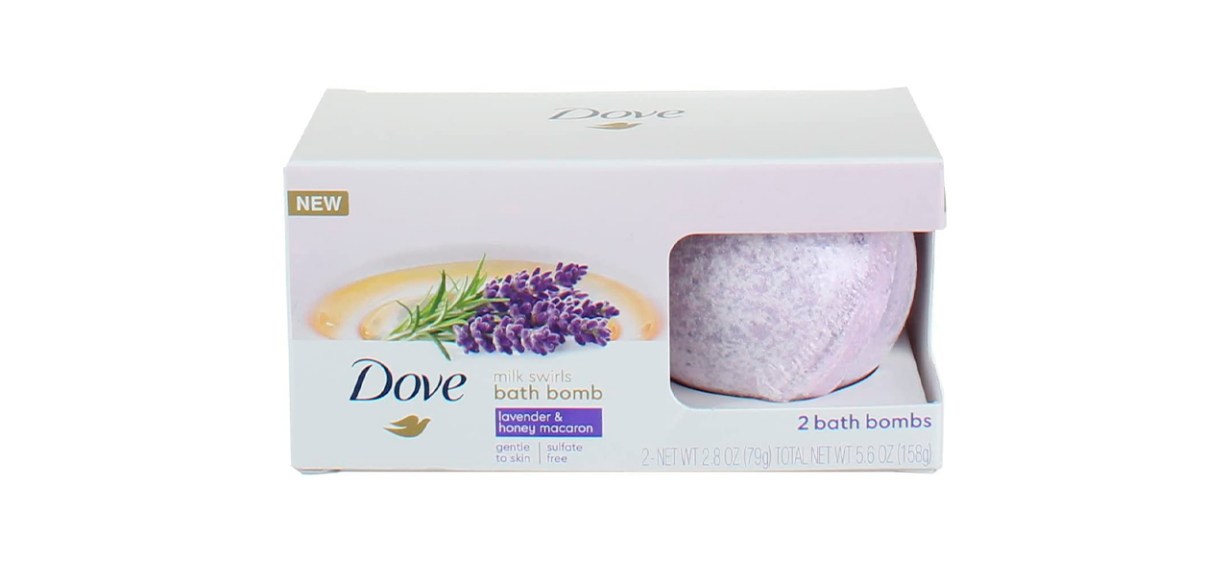 Best Dove Milk Swirls Lavender and Honey Macaroon Bath Bombs