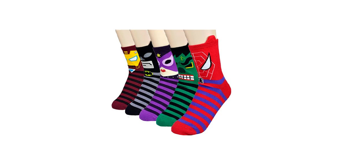 Best JJMax Womens Superheroes and Villains Cute Cartoon Hero Socks Set Best JJMax Womens Superheroes and Villains Cute Cartoon Hero Socks Set