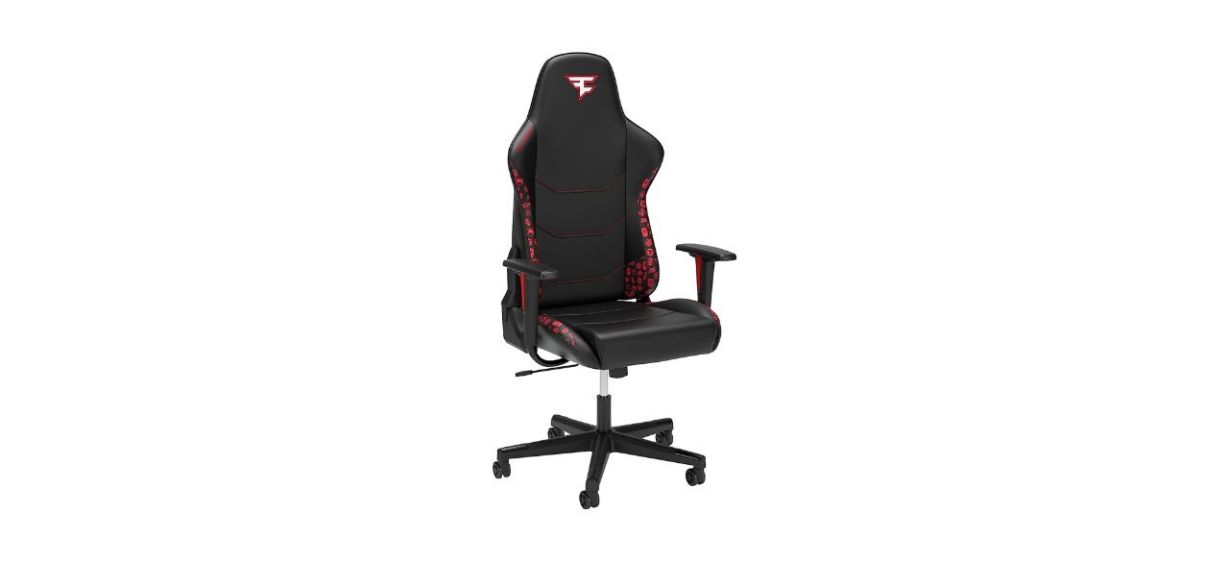 red and black Respawn 110 Fabric Gaming Chair on white background