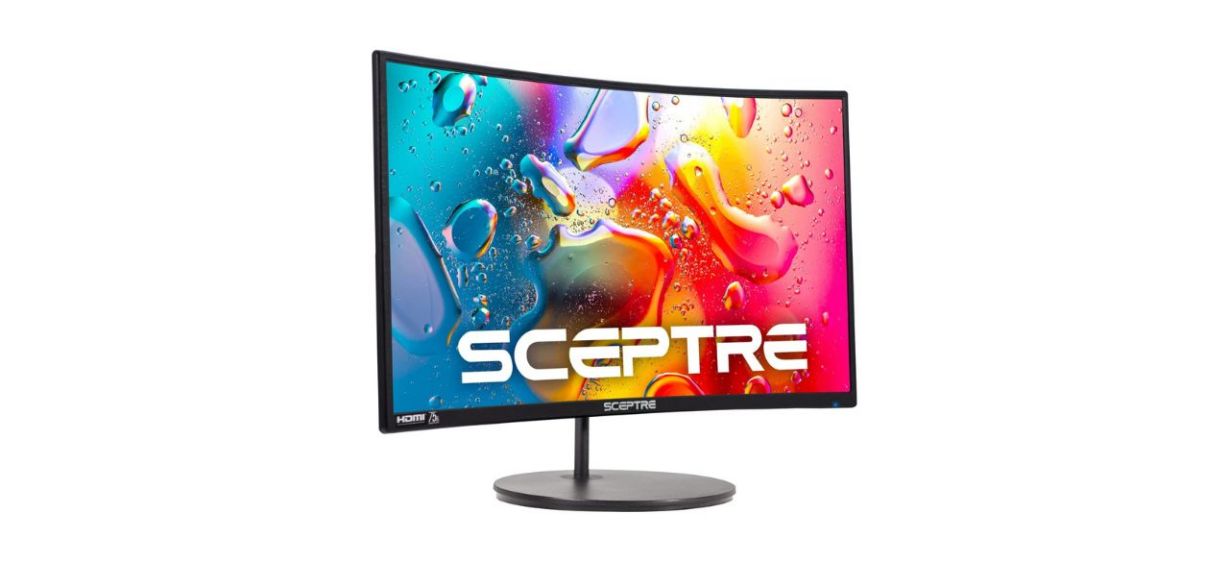 Sceptre 24&quot; Curved 75Hz Gaming LED Monitor on white background