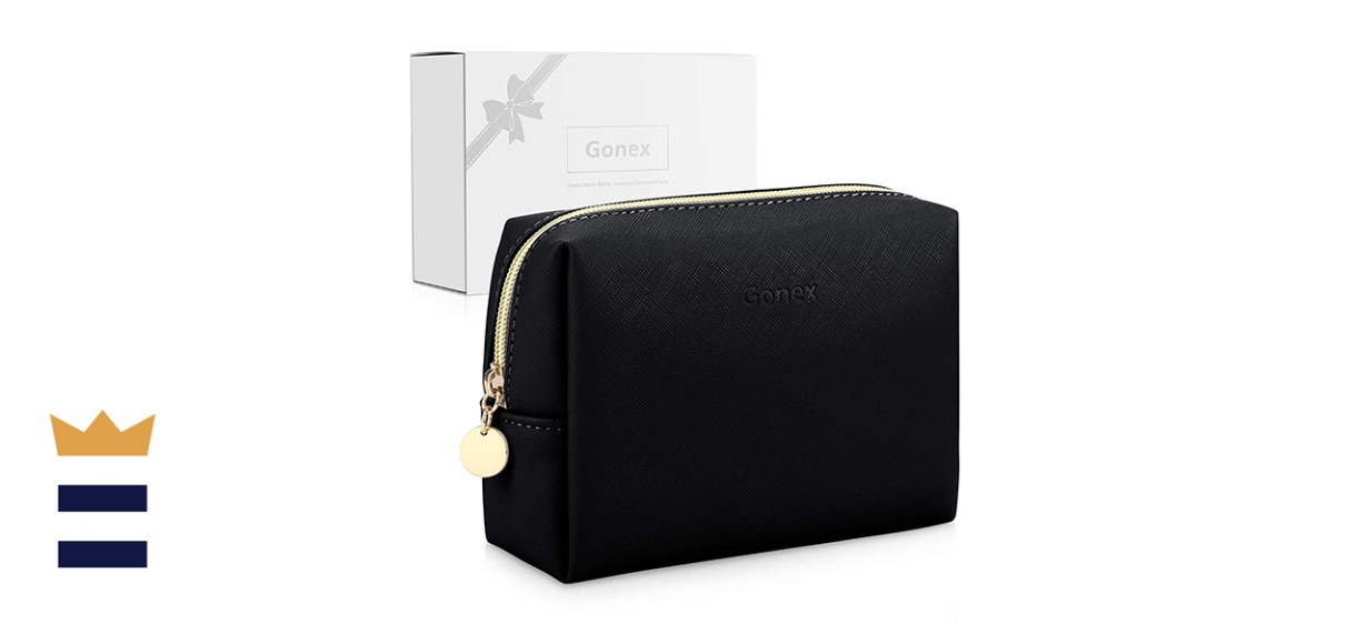 Gonex Small PU Vegan Leather Makeup Bag