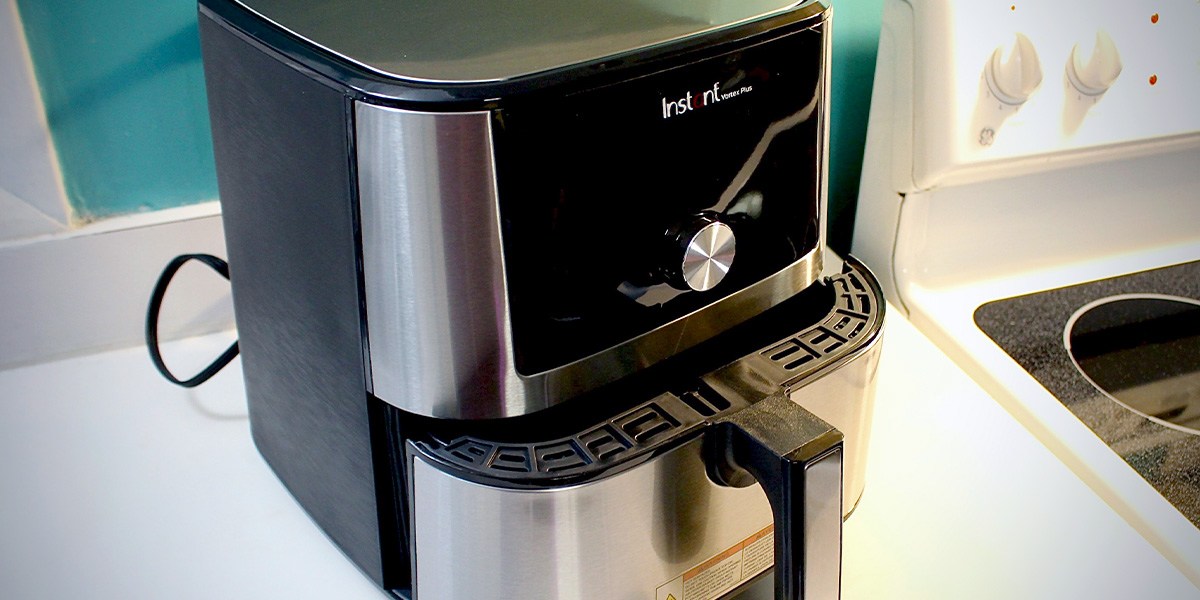 Closeup of Instant Vortex Plus Air Fryer Oven on kitchen counter Closeup of Instant Vortex Plus Air Fryer Oven on kitchen counter