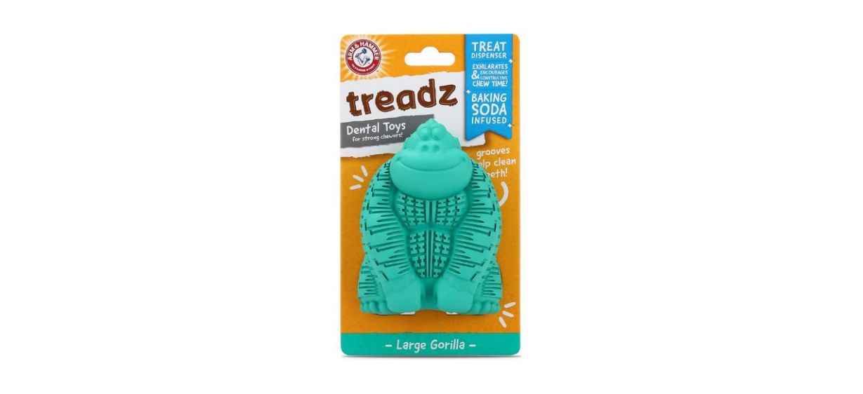 Arm &amp; Hammer for Pets Super Treadz Gorilla Dental Chew Toy