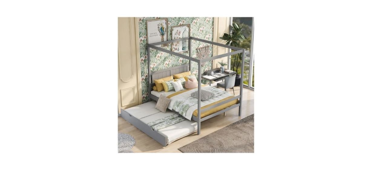 Red Barrel Renelso Full Canopy Bed