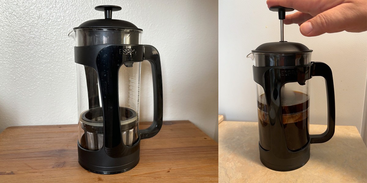 Collage with two French presses