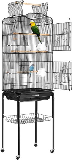 VIVOHOME 59.8 Inch Wrought Iron Bird Cage