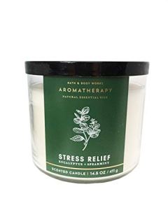 Bath & Body Works Aromatherapy Stress Relief Candle, Eucalyptus Spearmint