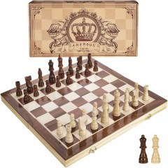 AMEROUS 15 Inches Magnetic Wooden Chess Set