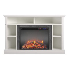 Ameriwood Home Overland Electric Corner 50" White Fireplace TV Stand