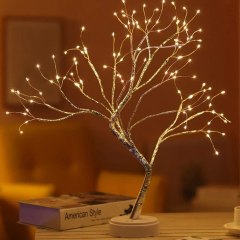Yiliaw Battery-Operated Tabletop Bonsai Tree Light, 108 LED Lights, 20"