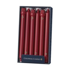 Colonial Candle Cranberry Tapered Candles