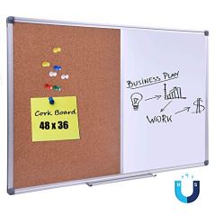 DexBoard Magnetic Dry Erase/Cork Combo Board (48 Inch by 36 Inch)