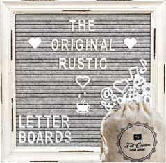 Felt Creative Home Goods Gray Felt Letter Board With Rustic Frame