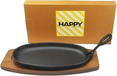 Happy Sales HSS-TBSP2, Cast Iron Steak Plate Set Medium