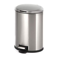 Home Zone 12-Liter Stainless Steel Oval Step Trash Can
