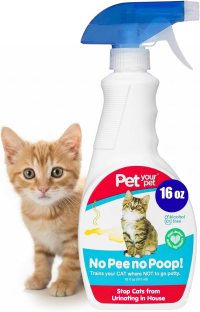 PET YOUR PET No Pee No Poop Non Toxic Spray for Cats