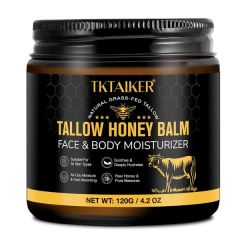 TKTALKER Hydrating Tallow Balm with Raw Honey and Beeswax
