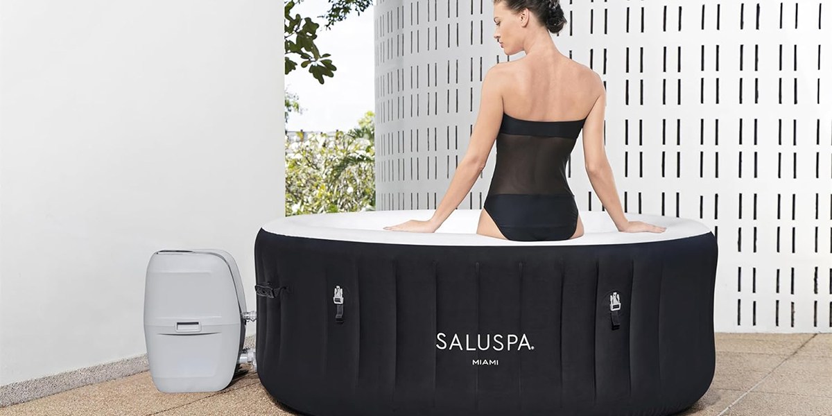 Bestway SaluSpa Miami EnergySense AirJet Inflatable Hot Tub Spa