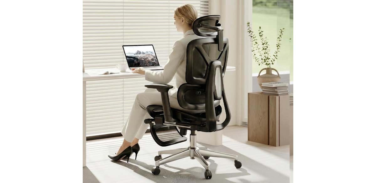 FLEXISPOT ErgoX Premium Ergonomic Office Chair with Footrest