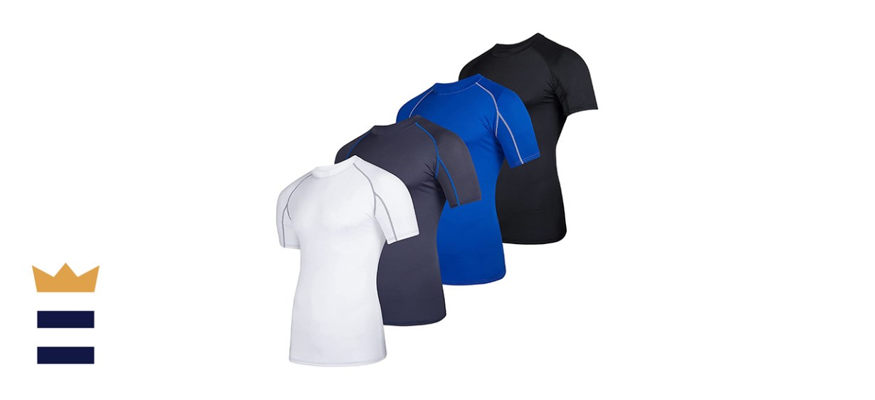 4 Pack- Men_s Short Sleeve Compression Shirt