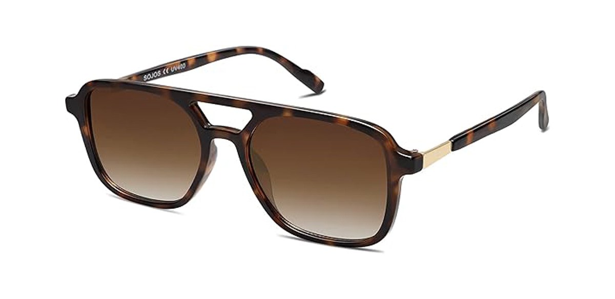 SOJOS Retro Aviator Sunglasses