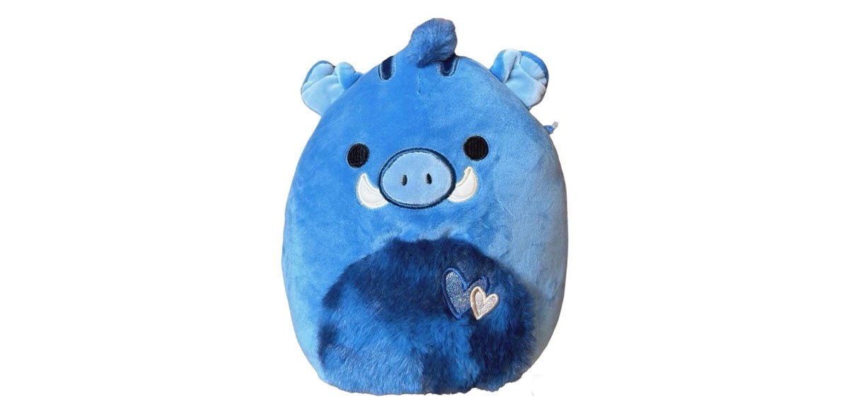 Squishmallows 8 inch Berjon The Blue Warthog Valentine's Day Plush