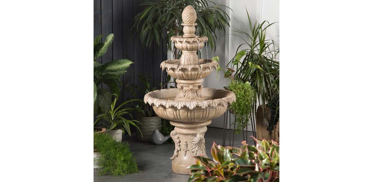 Fleur De Lis Living Ibiza 3-Tier Floor Fountain