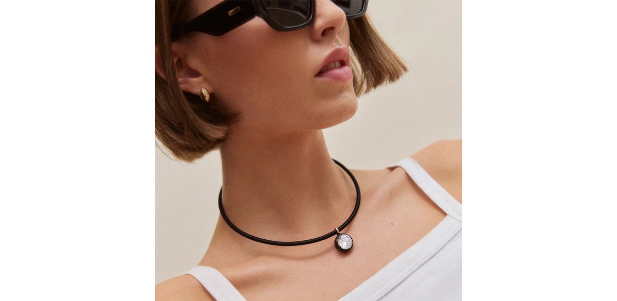 Lindsey Crystal Collar Necklace