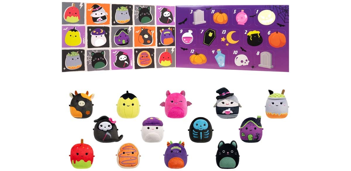 Squishmallows Original Micromallows Halloween Countdown Calendar 13-Pack Plush