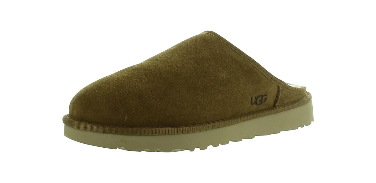 Ugg Mens Classic Slip-On Suede Shearling Scuff Slippers