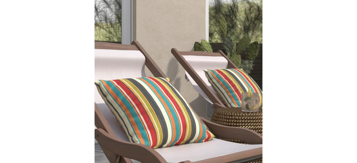 Sunset Stripe Shipton Indoor-Outdoor Reversible Throw Pillow (Set of 2)