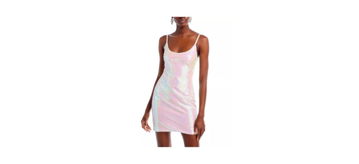 “Barbie” The Movie x Aqua Sequined Mini Dress “Barbie” The Movie x Aqua Sequined Mini Dress