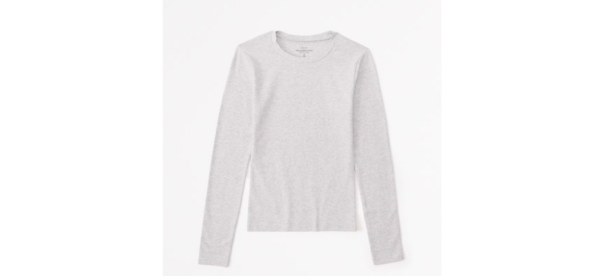  Abercrombie &amp; Fitch Essential Long-Sleeve Tuckable Baby Tee