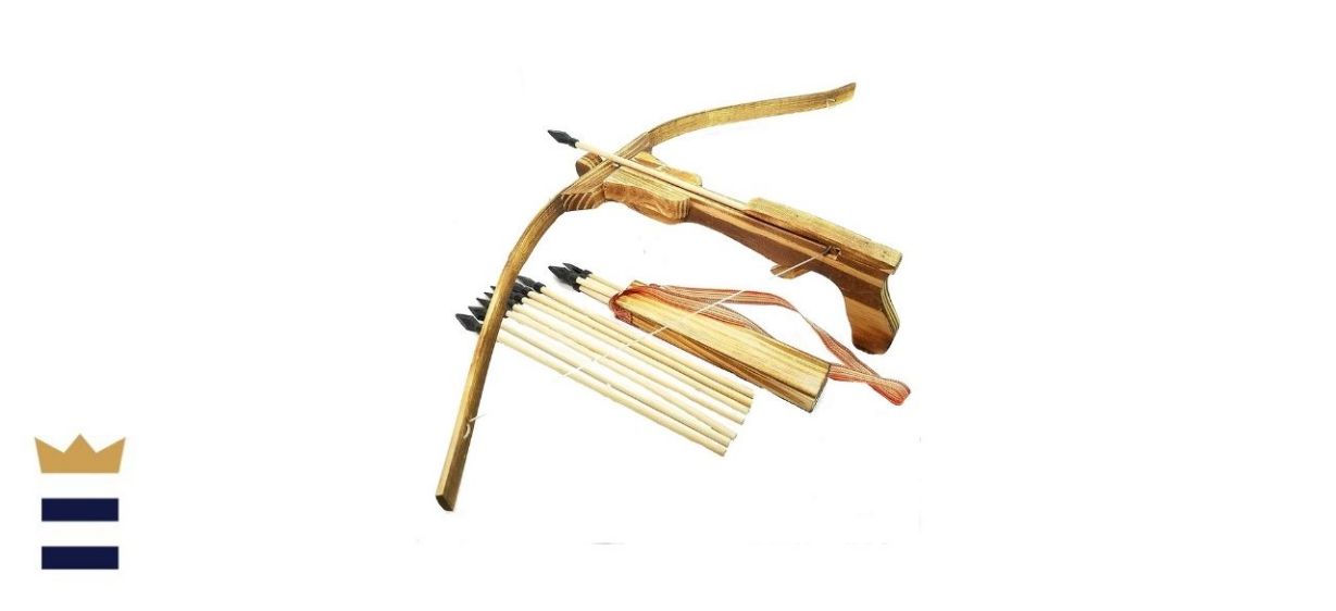Adventure Awaits Handmade Wood Toy Crossbow Set