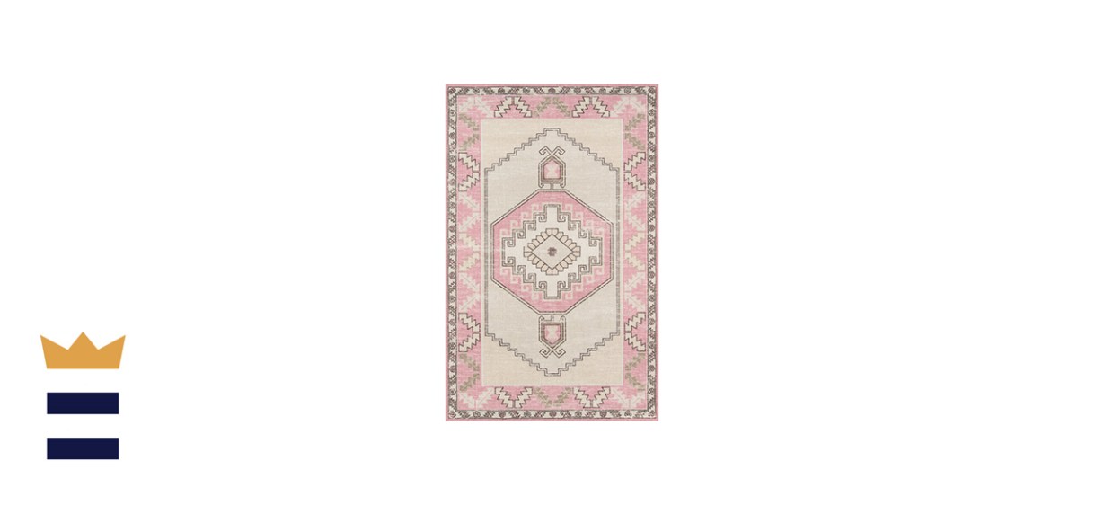 AllModern Fletcher Oriental Wool Pink Area Rug