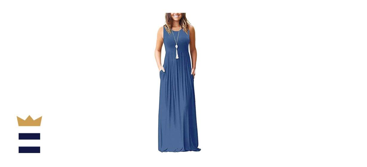 AUSELILY Sleeveless Loose Maxi Dress 