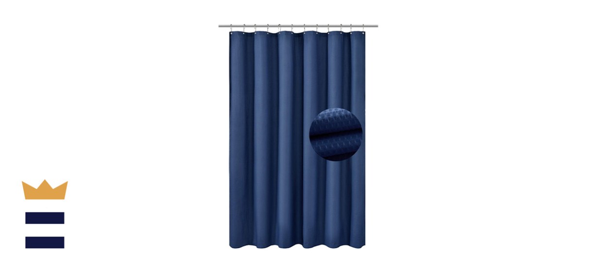 Barossa Design Soft Microfiber Fabric Shower Liner or Curtain