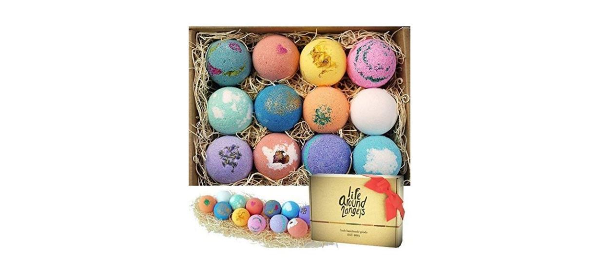LifeAround2Angels Bath Bombs Gift Set, 12 Count LifeAround2Angels Bath Bombs Gift Set, 12 Count