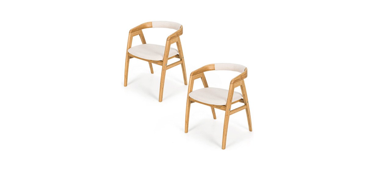 Best Costway Bamboo Accent Armchairs