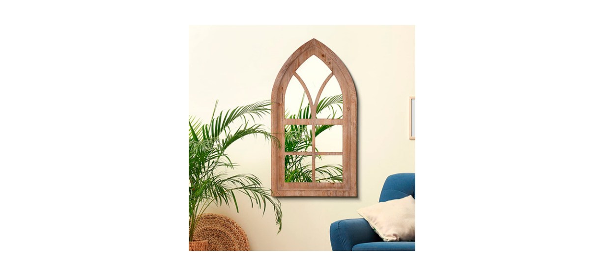 Best Glitzhome Gothic Window Frame Mirror
