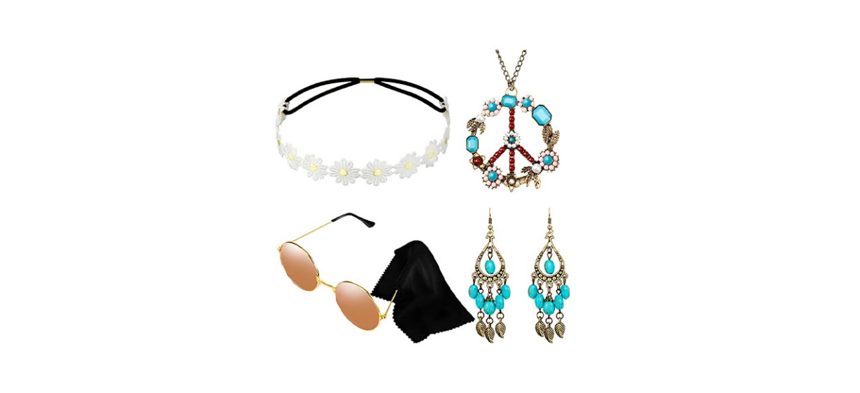 Best Hicarer Hippie Costume Set