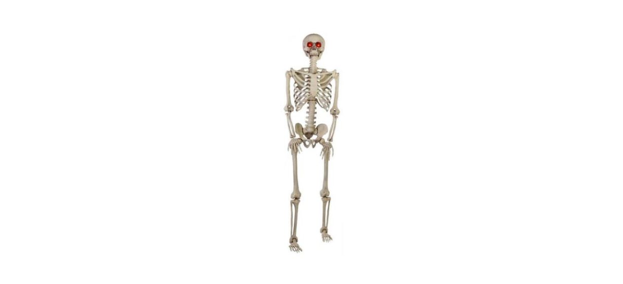 Best Home Accents Holiday 5-Foot Posable Skeleton with Light Up Eyes