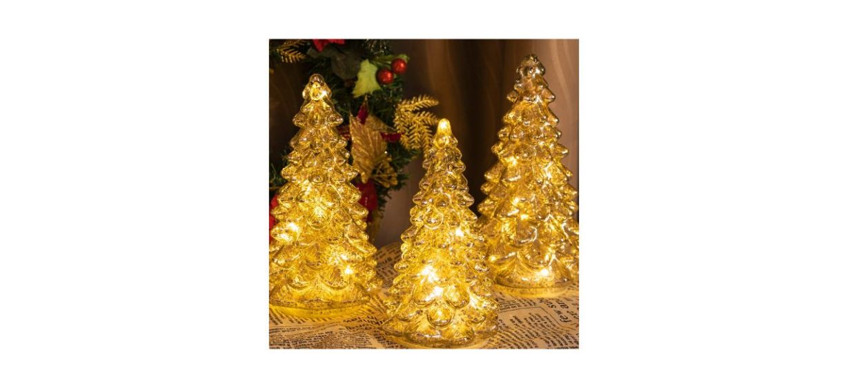 Best Ki Store Lighted Glass Christmas Tree Ornaments