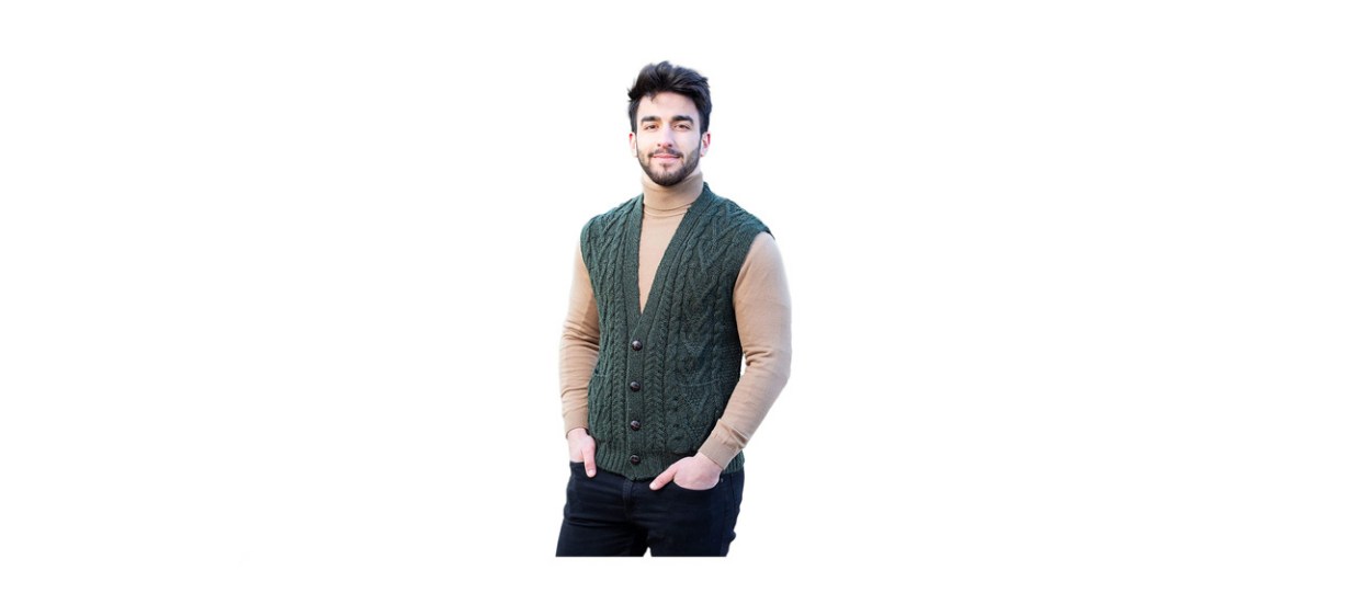 best Saol Men's V-Neck Sweater Vest