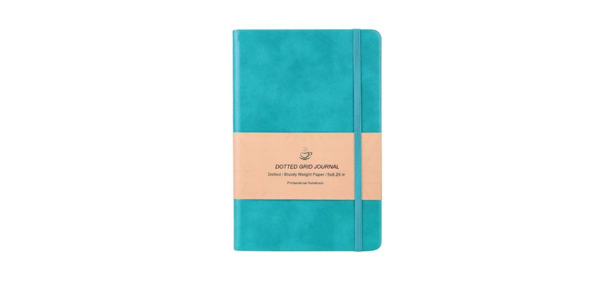 Poluma Dotted Grid Notebook in an aqua color