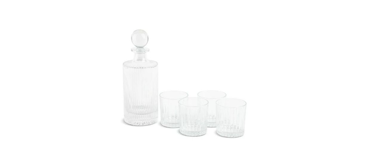Whiskey Decanter and Cocktail Glasses