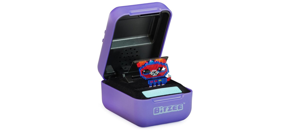 Bitzee Interactive Toy Digital Pet and Purple Case on white background