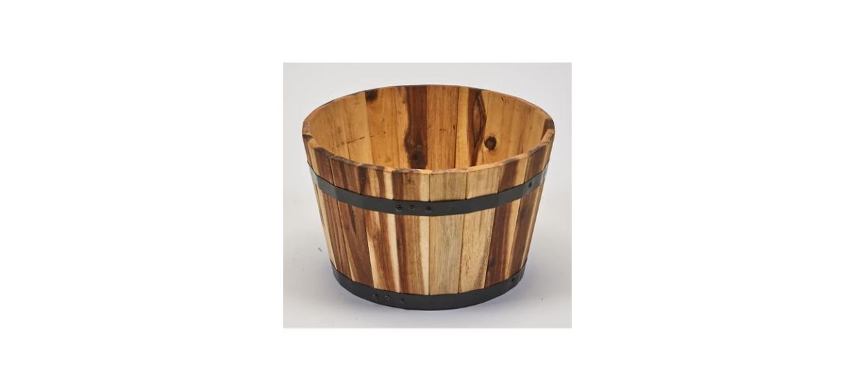 August Grove Bathily Barrel Planter August Grove Bathily Barrel Planter